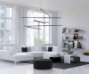 Lampa LED Manhattan zawieszona w salonie.