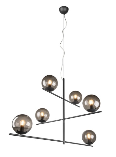 Lampa Pure antracytowa z kloszami z dymionego szkła.jpg