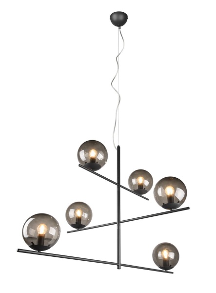 Lampa Pure antracytowa z kloszami z dymionego szkła.jpg