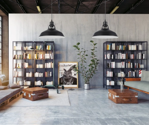 Lampa Industrial Twin w industrialnym salonie.jpg