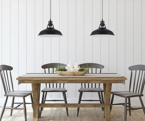 Lampa wiszaca Industrial Twin zamontowana nad stołem w jadalni.jpg