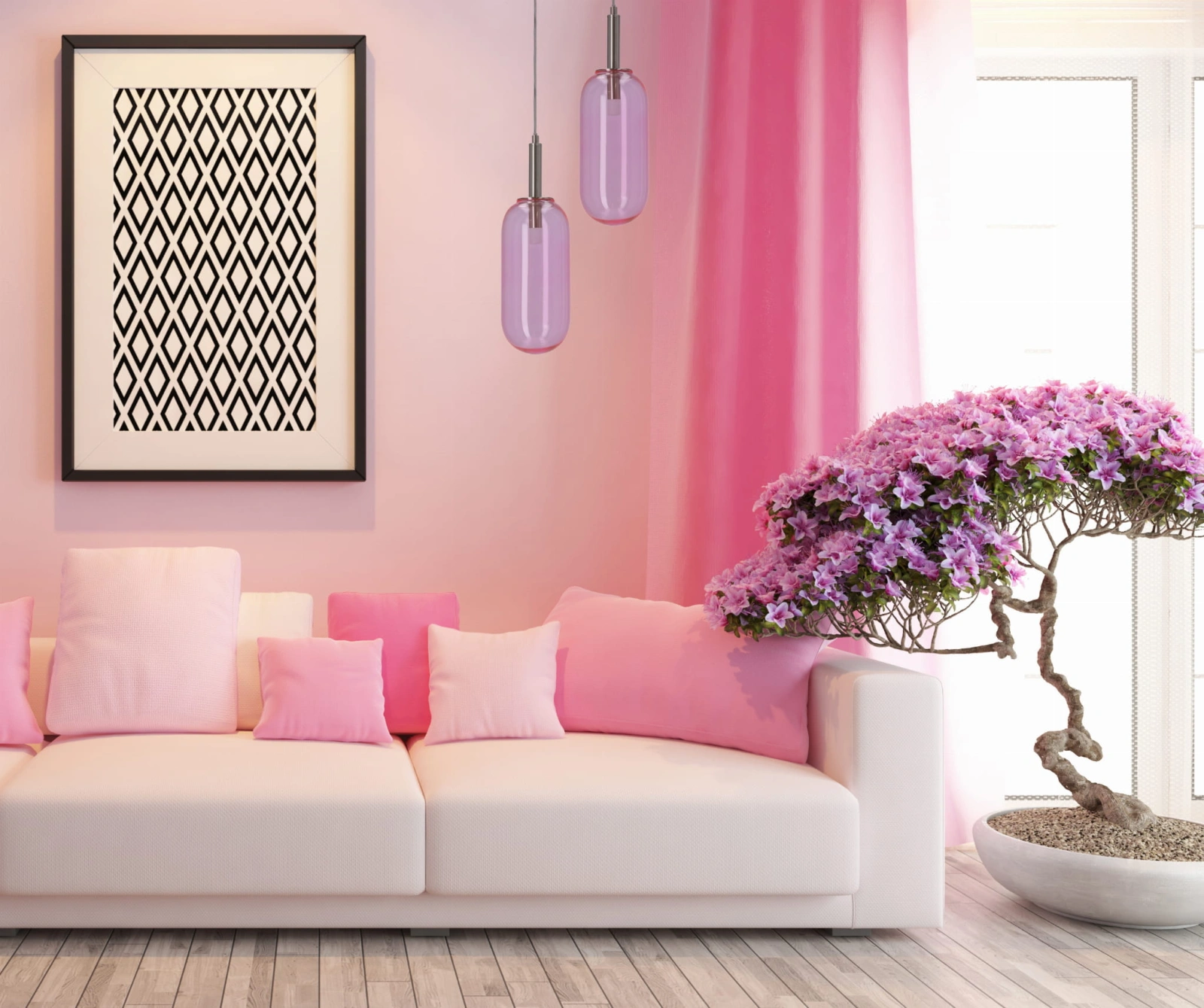 Lampa-Fiuggi-rozowa-zawieszona-nad-sofa-4FunDesign.com.jpg