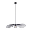 Lampa wisząca Kapelusz czarny mini – nowoczesna czarna lampa z ażurowym, drucianym kloszem w formie rozłożystego kapelusza.