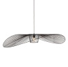 Lampa wisząca Kapelusz czarna – duża, ażurowa lampa w stylu skandynawskim z metalowym, przestrzennym kloszem.