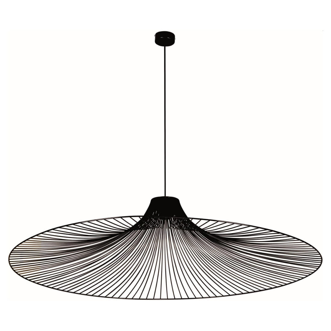 Lampa wisząca Dot – duża, ażurowa oprawa z czarnego metalu, idealna do loftowych i przestronnych wnętrz.