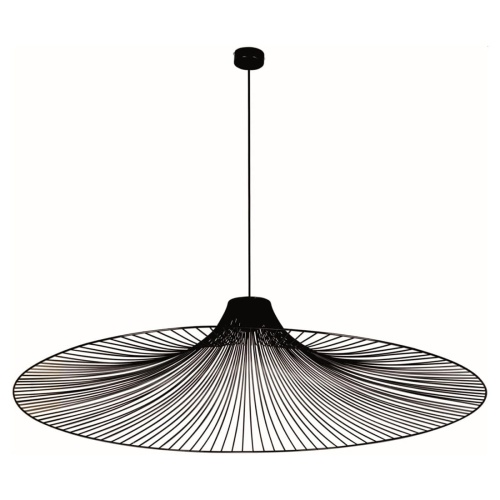 Lampa wisząca Dot – duża, ażurowa oprawa z czarnego metalu, idealna do loftowych i przestronnych wnętrz.