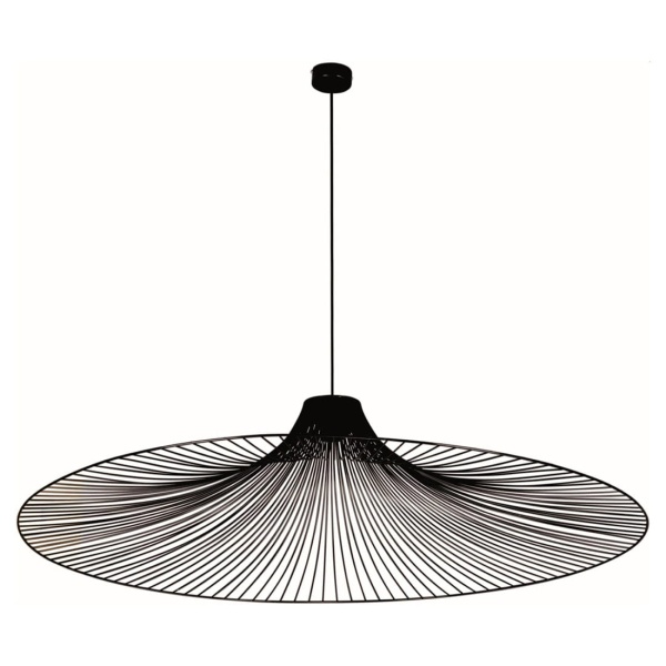 Lampa wisząca Dot – duża, ażurowa oprawa z czarnego metalu, idealna do loftowych i przestronnych wnętrz.