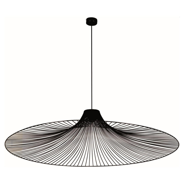 Lampa wisząca Dot – duża, ażurowa oprawa z czarnego metalu, idealna do loftowych i przestronnych wnętrz.