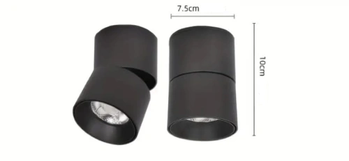 Lampka sufitowa Oscar czarna zdjęcie produktu z wymiarami.