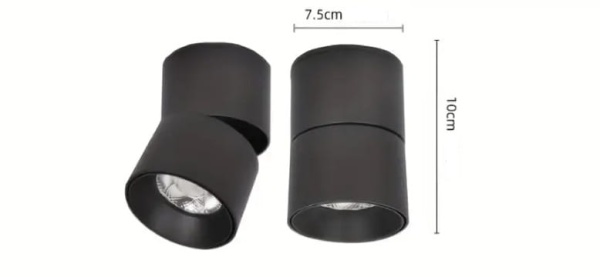 Lampka sufitowa Oscar czarna zdjęcie produktu z wymiarami.
