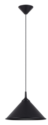 Lampa wisząca Zuma czarna. Zdjęcie lampy na białym tle.