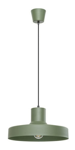 Lampa wisząca Bilo w kolorze zielonej oliwki. Zdjecie produktu na białym tle.