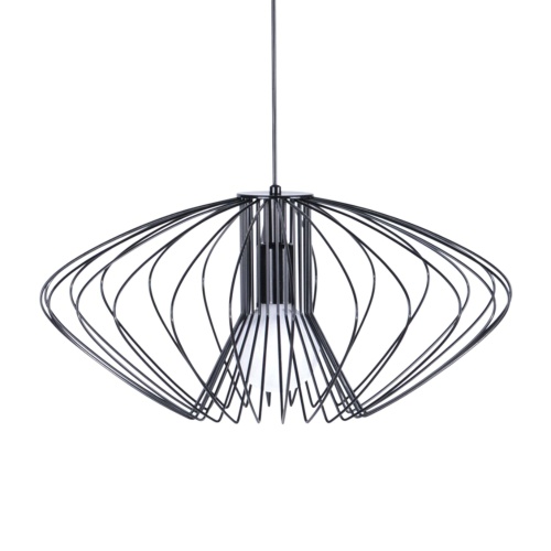 Druciana lampa wiszaca Tizi K-3407 czarna.