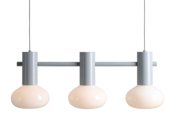 Lampa wisząca Flo 3 grey S