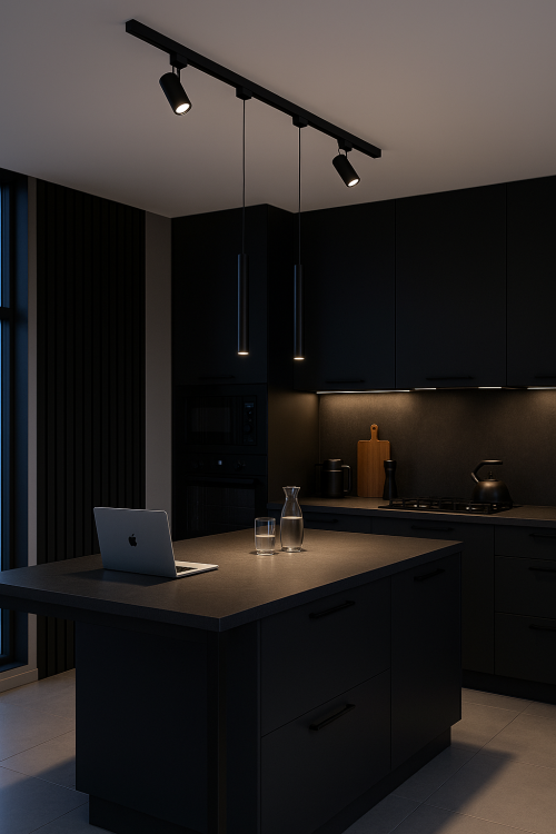 Zestaw oświetlenia szynowego 3-fazowego 200 cm z 4 punktami świetlnymi – nowoczesny design 4FunDesign.