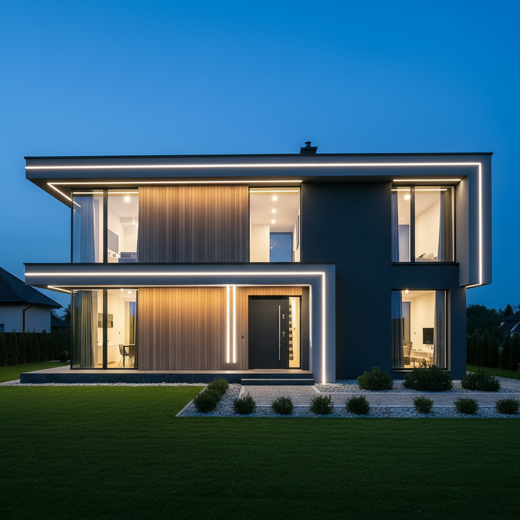 Nowoczesne linie led.