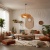 Lampa Hawana w salonie w stylu boho.