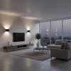 Kinkiety LED Cube w nowoczesnym penthousie.
