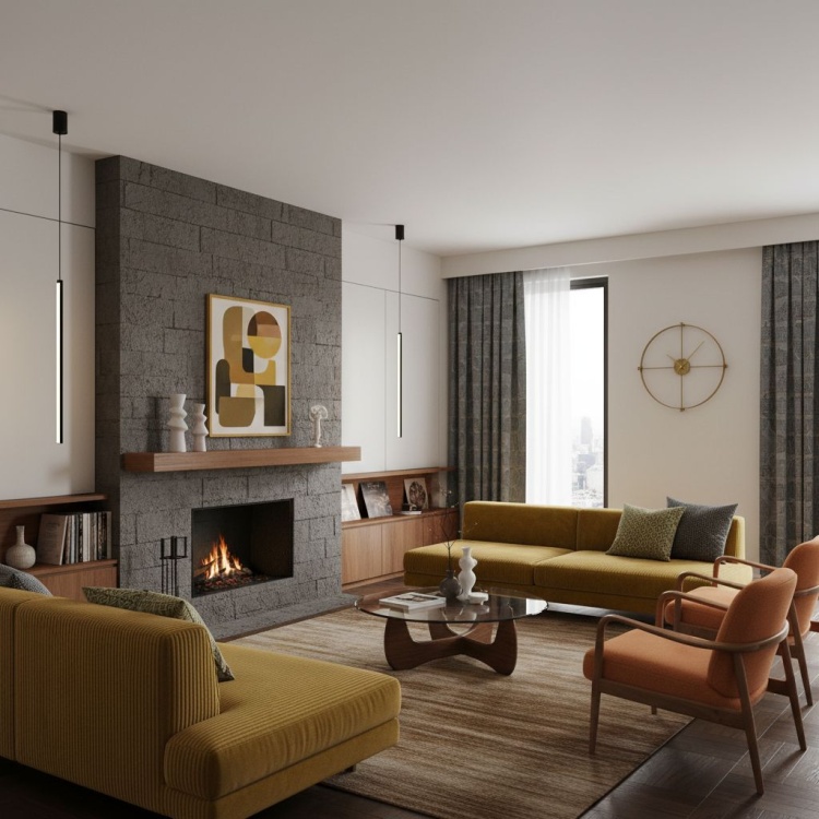 Lampy Neo w salonie .