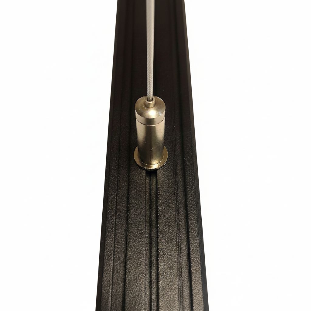Lampa LEd Prestige - element przez który przechodzi linka.