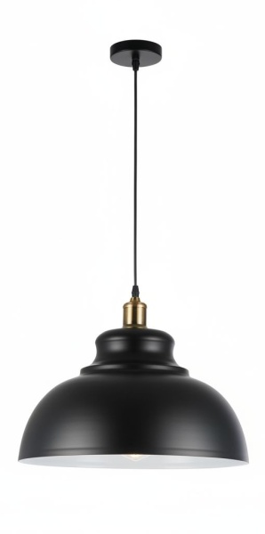 Lampa wisząca w stylu rustykalnym.