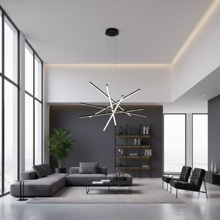 Lampa do dużych salonów LED Rotta.