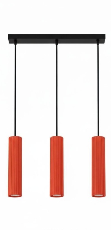 Lampa wisząca Arcus 3L czerwona.