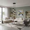 Lampa Modo 5 czarna w salonie