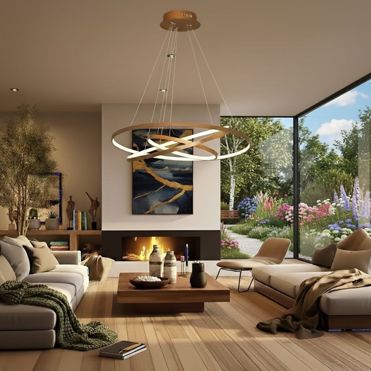 Lampa LED Rio Ring 3 idealna do salonu.