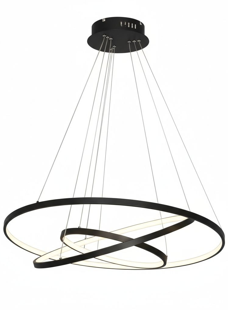 Lampa LED Ring 3 czarna.