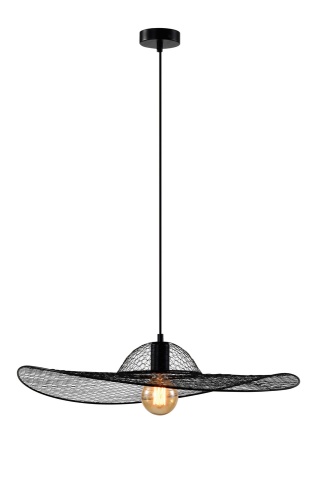 Lampa Deco czarny kapelusz.