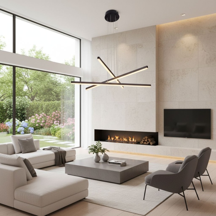 Lampa LED w salonie 4fundesign.com