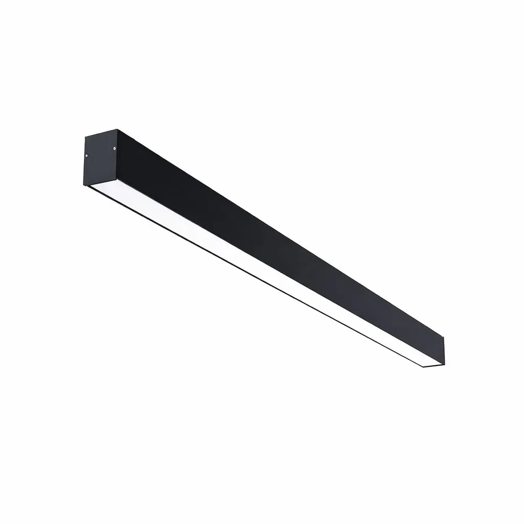 sufitowa lampa liniowa LED czarna nowoczesne oświetlenie sufitowe minimalistyczna lampa do nowoczesnych wnętrz.
