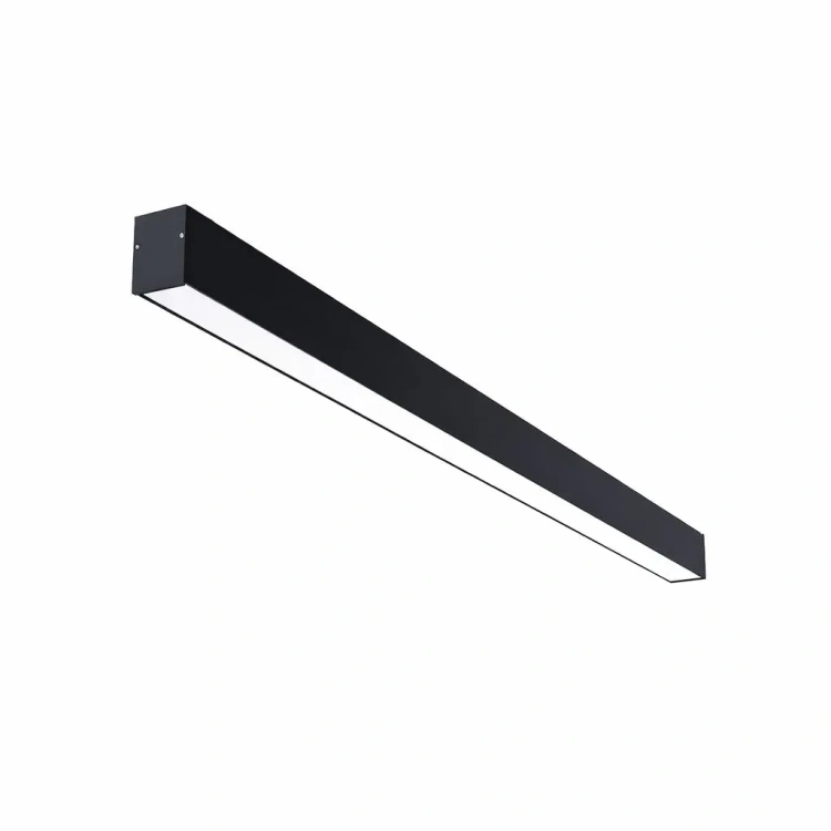sufitowa lampa liniowa LED czarna nowoczesne oświetlenie sufitowe minimalistyczna lampa do nowoczesnych wnętrz.