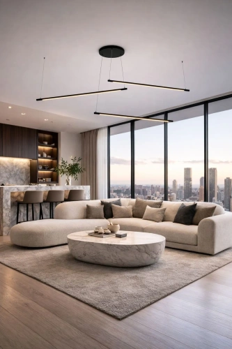 Nowoczesna lampa LED Velo w penthousie