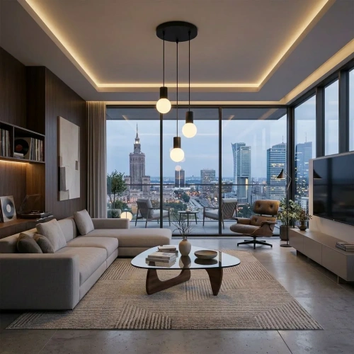 lampa wisząca do nowoczesnego salonu.