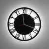 Podświetlany zegar ścienny 30 cm black