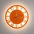 Podświetlany zegar ścienny 30 cm bright orange
