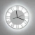 Podświetlany zegar ścienny 30 cm white