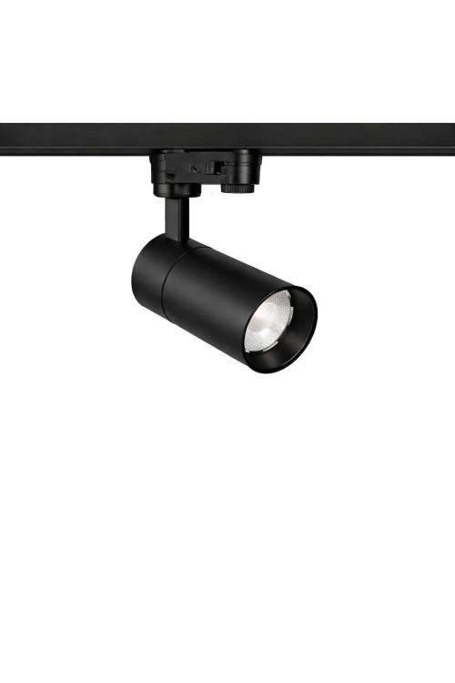 Reflektor szynowy Astra 10W czarny z LED COB i zmienną barwą światła 3000K, 4000K, 6500K.