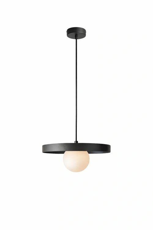Lampa Dysk 30 z białym kloszem