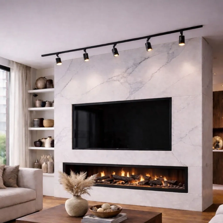 oświetlenie szynowe w salonie