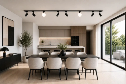 Zestaw oświetlenia szynowego 4m 8 lamp