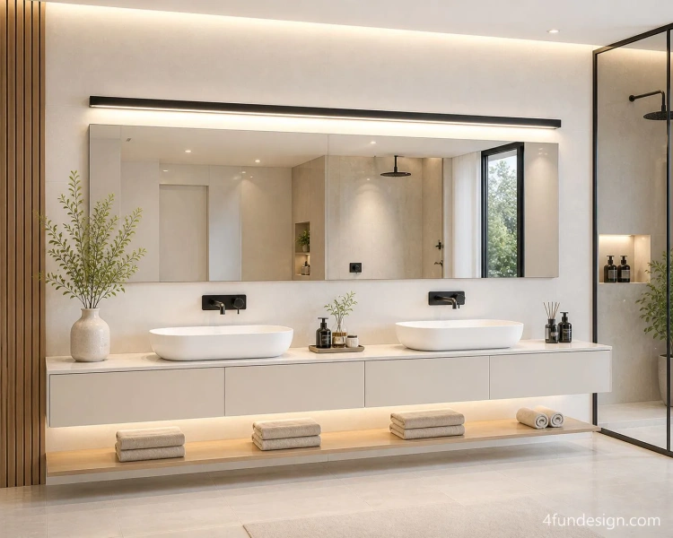 Kinkiet LED Linia Slim w łazience