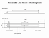 Kinkiet LED Linia 100 cm rysunek techniczny