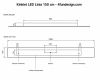 Kinkiet LED Linia 150 cm rysunek techniczny