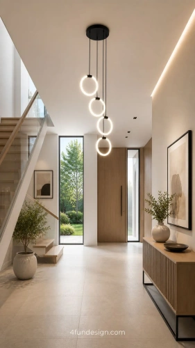 Lampa LED Orbit 4 w przedpokoju