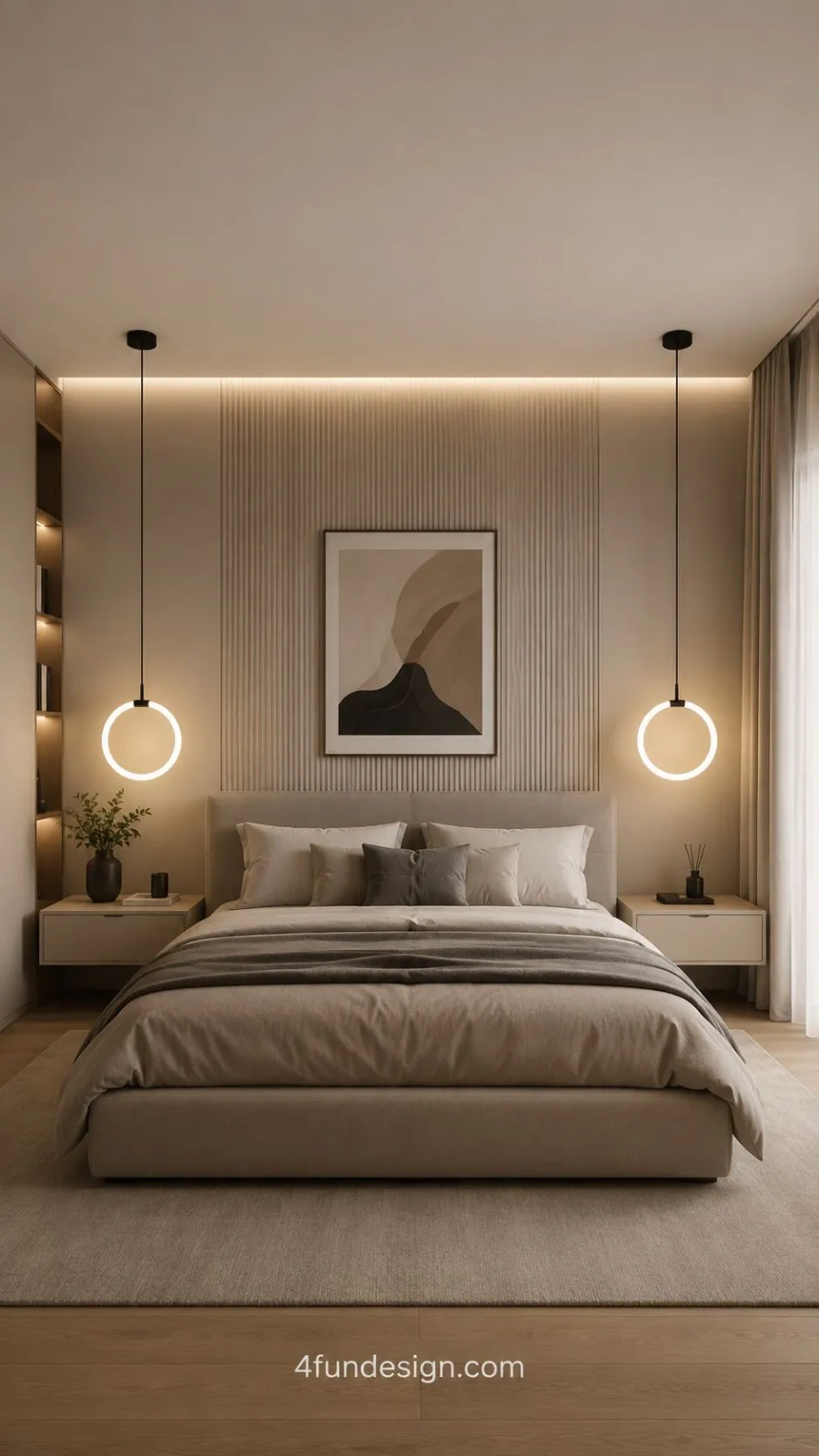 Lampy LED Orbit w sypialni