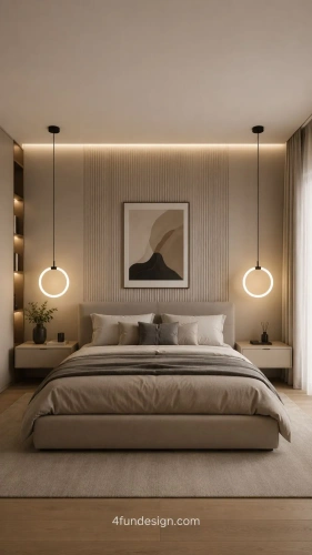 Lampy LED Orbit w sypialni