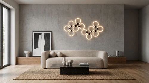 Kinkiety Orbit w salonie
